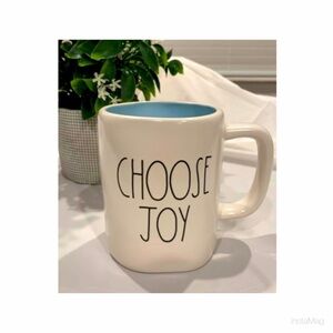 NEW Rae Dunn Choose Joy Mug with Blue Interior